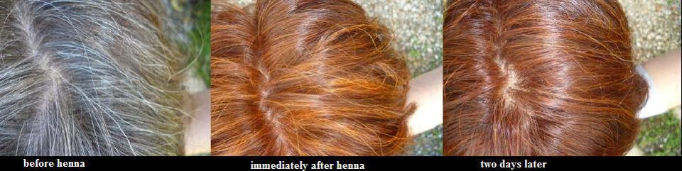 henna on grey hair